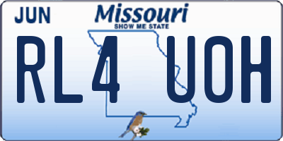 MO license plate RL4U0H