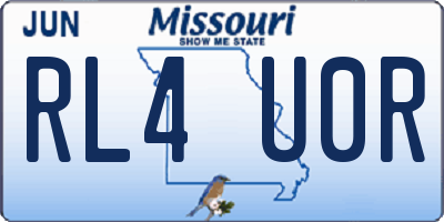 MO license plate RL4U0R