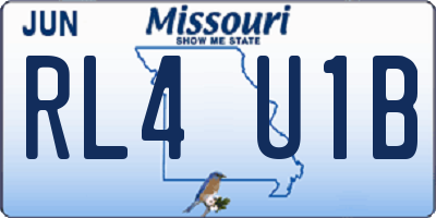 MO license plate RL4U1B