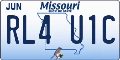 MO license plate RL4U1C