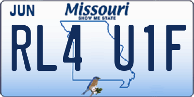 MO license plate RL4U1F
