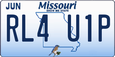 MO license plate RL4U1P
