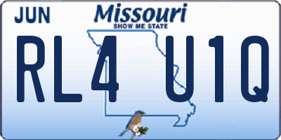 MO license plate RL4U1Q