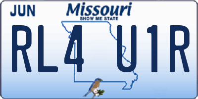 MO license plate RL4U1R
