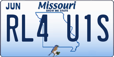 MO license plate RL4U1S