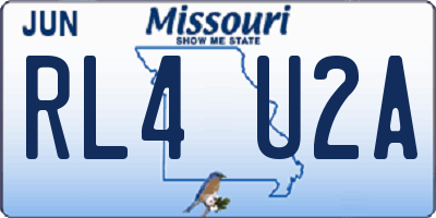 MO license plate RL4U2A