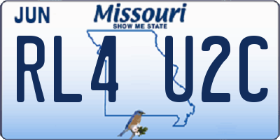 MO license plate RL4U2C