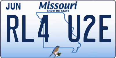 MO license plate RL4U2E