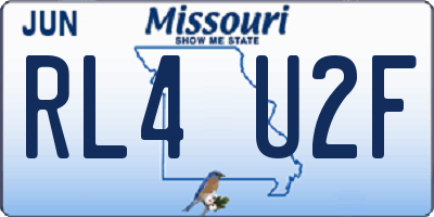 MO license plate RL4U2F