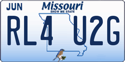 MO license plate RL4U2G