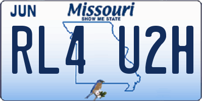 MO license plate RL4U2H