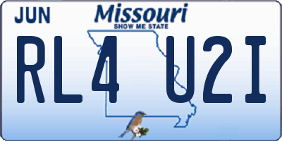 MO license plate RL4U2I