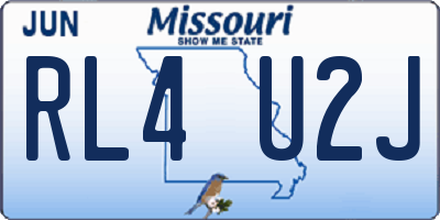 MO license plate RL4U2J