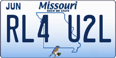 MO license plate RL4U2L