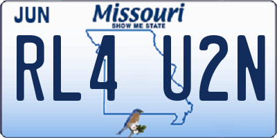 MO license plate RL4U2N
