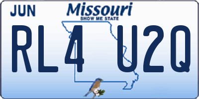 MO license plate RL4U2Q