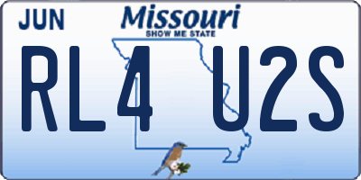 MO license plate RL4U2S