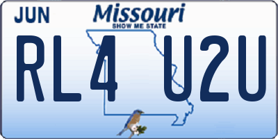 MO license plate RL4U2U