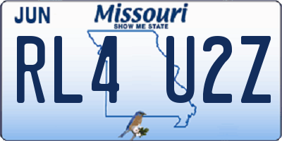 MO license plate RL4U2Z