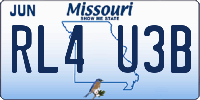 MO license plate RL4U3B