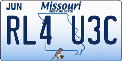 MO license plate RL4U3C