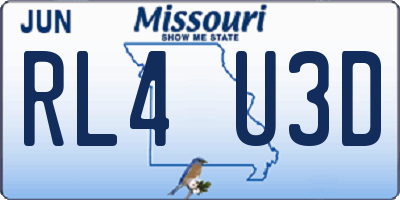 MO license plate RL4U3D