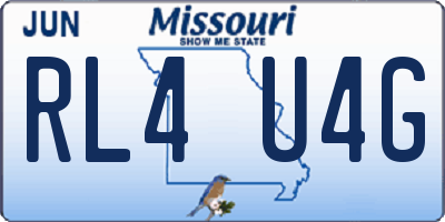 MO license plate RL4U4G