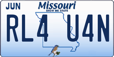 MO license plate RL4U4N