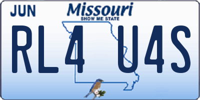 MO license plate RL4U4S