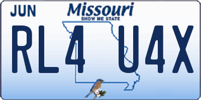 MO license plate RL4U4X