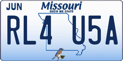 MO license plate RL4U5A