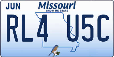 MO license plate RL4U5C