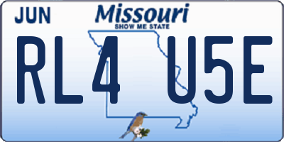 MO license plate RL4U5E