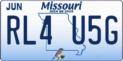 MO license plate RL4U5G