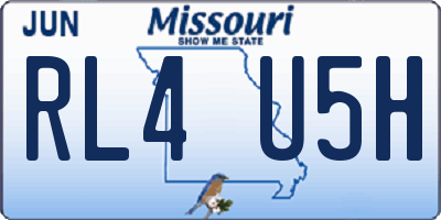 MO license plate RL4U5H