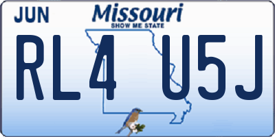 MO license plate RL4U5J