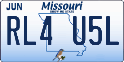 MO license plate RL4U5L