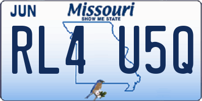 MO license plate RL4U5Q