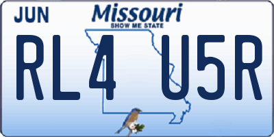 MO license plate RL4U5R