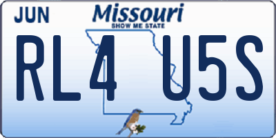MO license plate RL4U5S