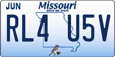 MO license plate RL4U5V
