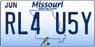 MO license plate RL4U5Y
