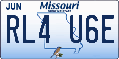 MO license plate RL4U6E