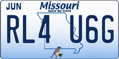 MO license plate RL4U6G