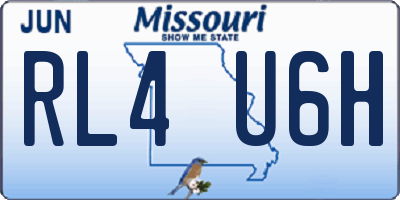 MO license plate RL4U6H