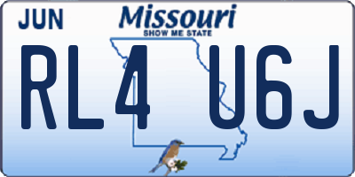 MO license plate RL4U6J