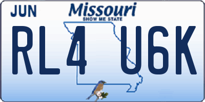 MO license plate RL4U6K