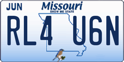 MO license plate RL4U6N