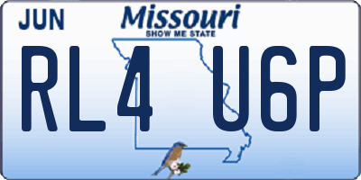 MO license plate RL4U6P