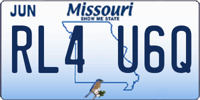 MO license plate RL4U6Q
